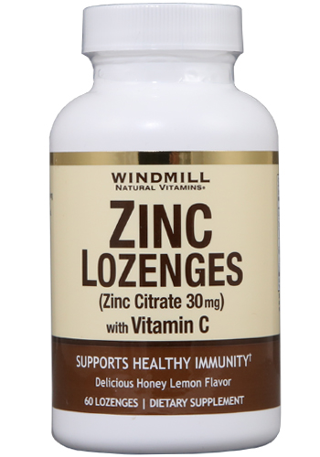 Zinc Lozenges with Vitamin C Honey Lemon 60 units