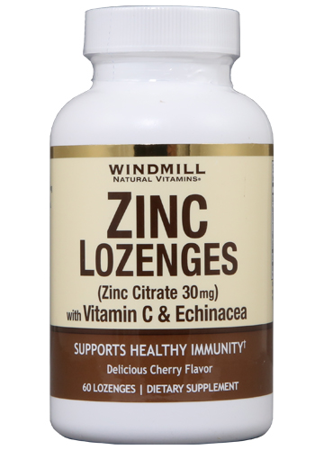 Zinc Lozenges with Vitamin C & Echinacea - Cherry Flavor