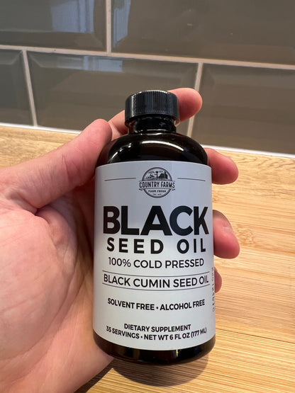 Country Farms Black Seed Oil Full Spectrum Cold Pressed - 6 Oz