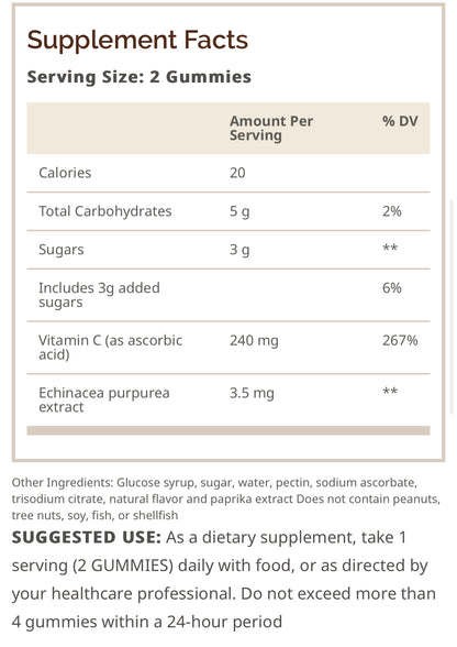 Immune Gummies with Vitamin C & Echinacea