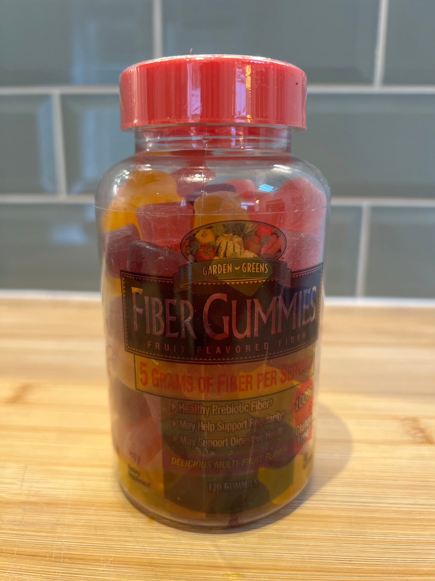 Garden Greens Multi Fruit Flavored Fiber Gummies - 120ea